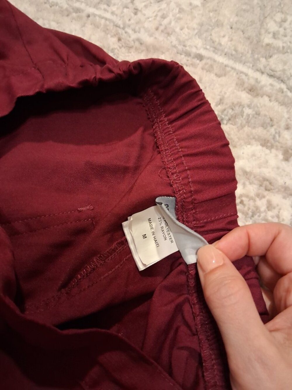 Grey's Anatomy Barco Scrub Pants Womens Medium Burgundy - Picture 4 of 6